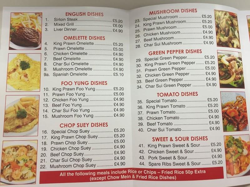 Menu at Golden Phoenix restaurant, Liverpool, 24 Utting Ave E