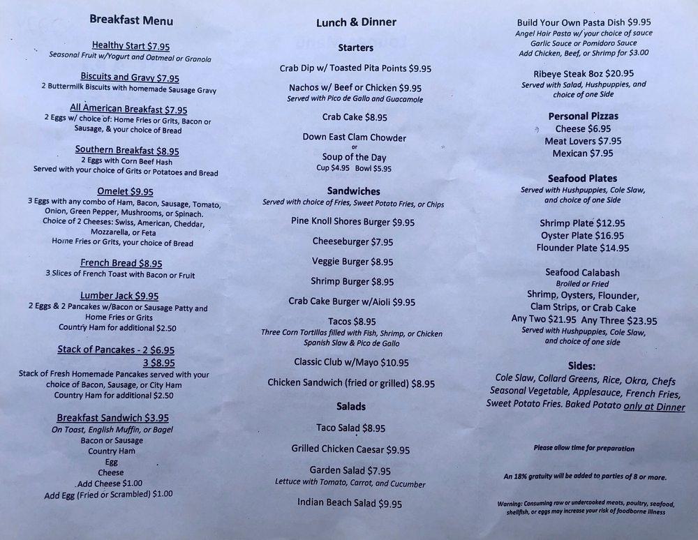 menu-at-clam-digger-restaurant-pine-knoll-shores