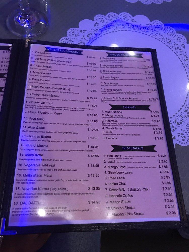 Menu at Green Chili Indian Restaurant, Goodlettsville