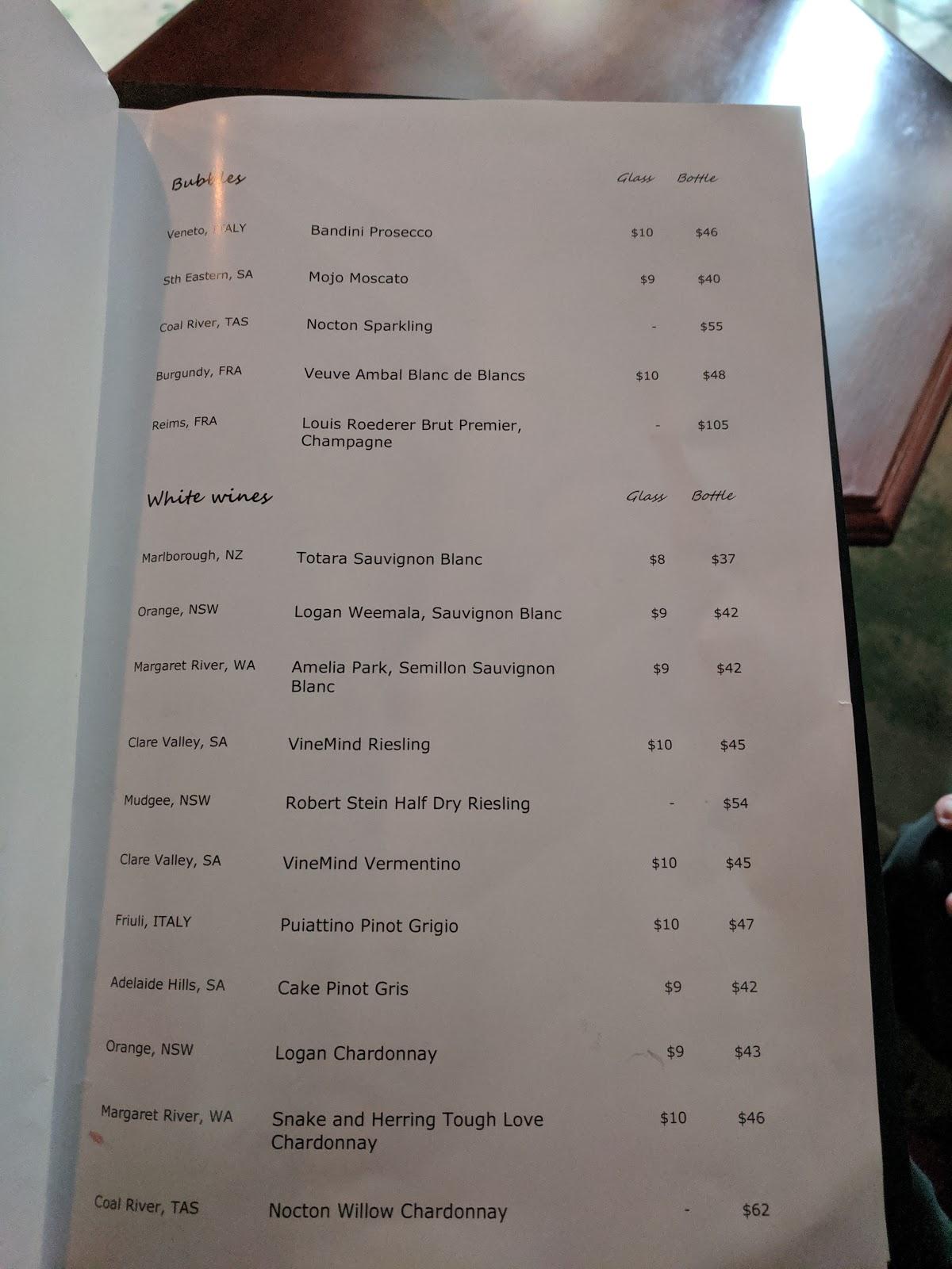 Menu at Skeeta’s Southside pub & bar, Jannali