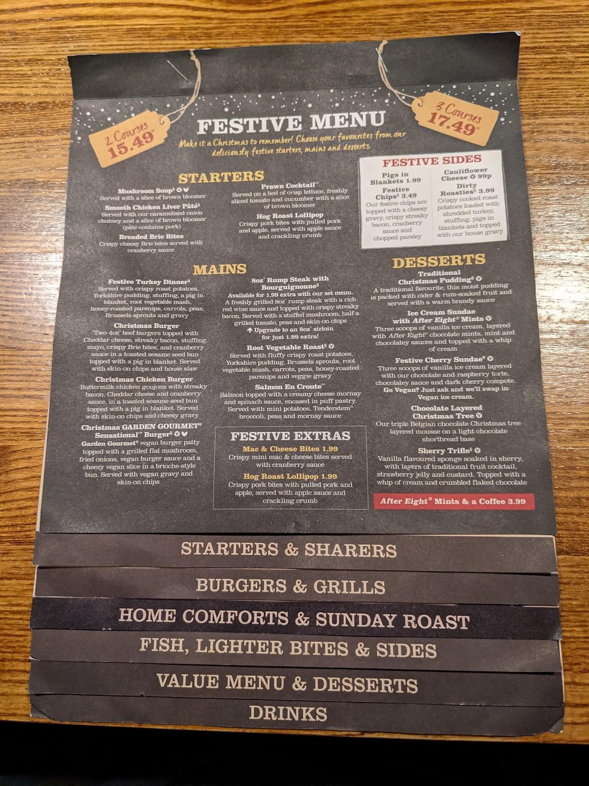 Menu at The Carclaze pub & bar, Saint Austell, St Austell Enterprise park