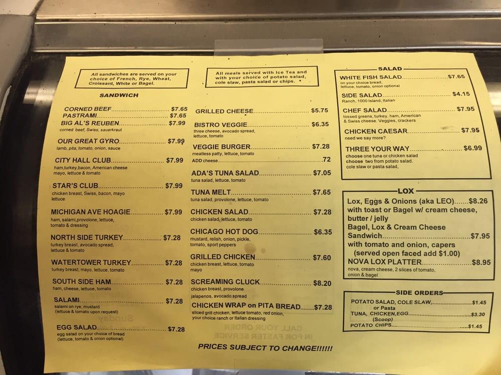 Carta del restaurante Chicago Bagel & Deli, San Antonio, Wurzbach Rd 132