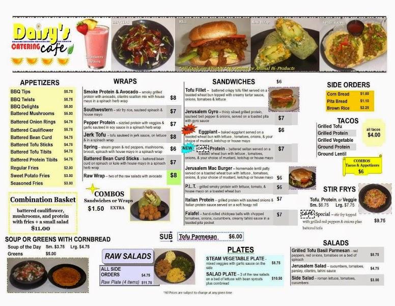 Menu at Daisy's Catering Cafe, South Holland, 253 W 162nd St