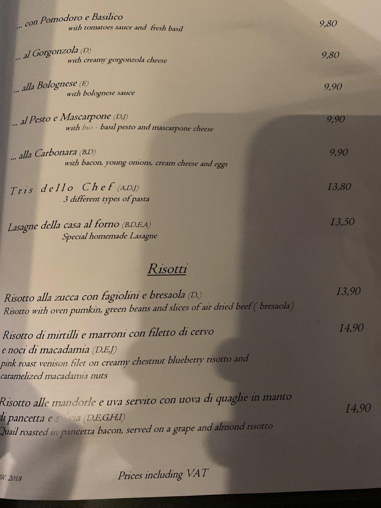 Speisekarte von Da Capo Pizzeria, Wien, Schulerstraße 18