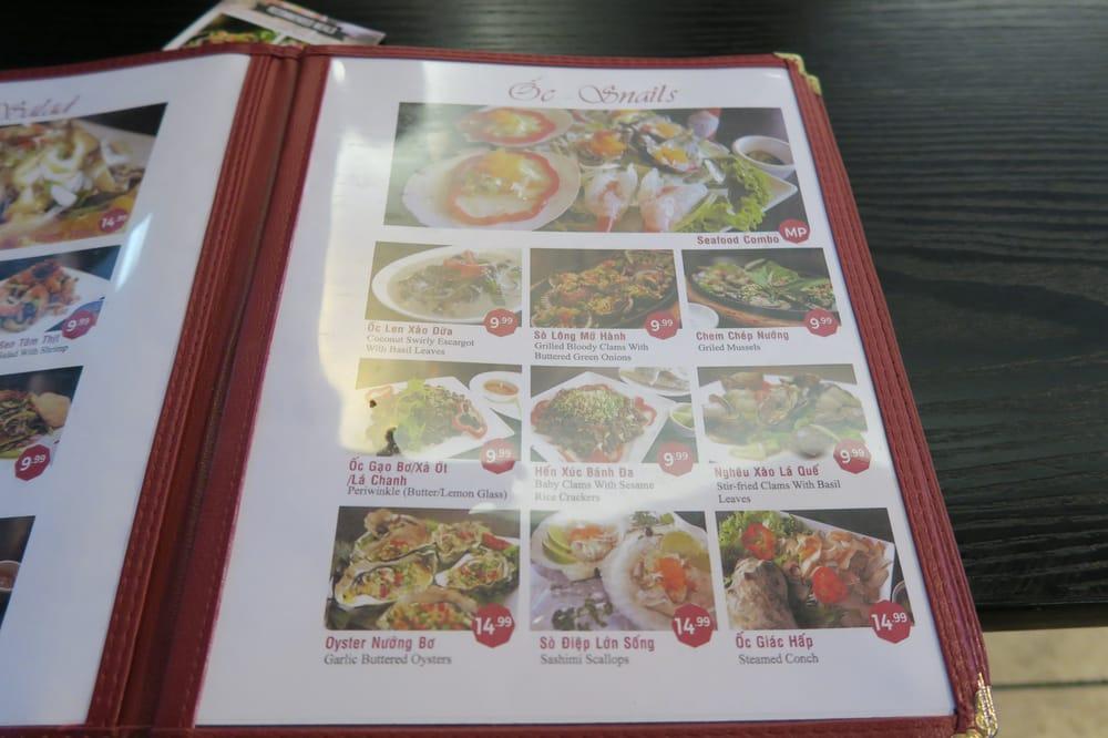 Menu at Tràm Chim Fresh Seafood restaurant, Westminster, Bolsa Ave Ste B