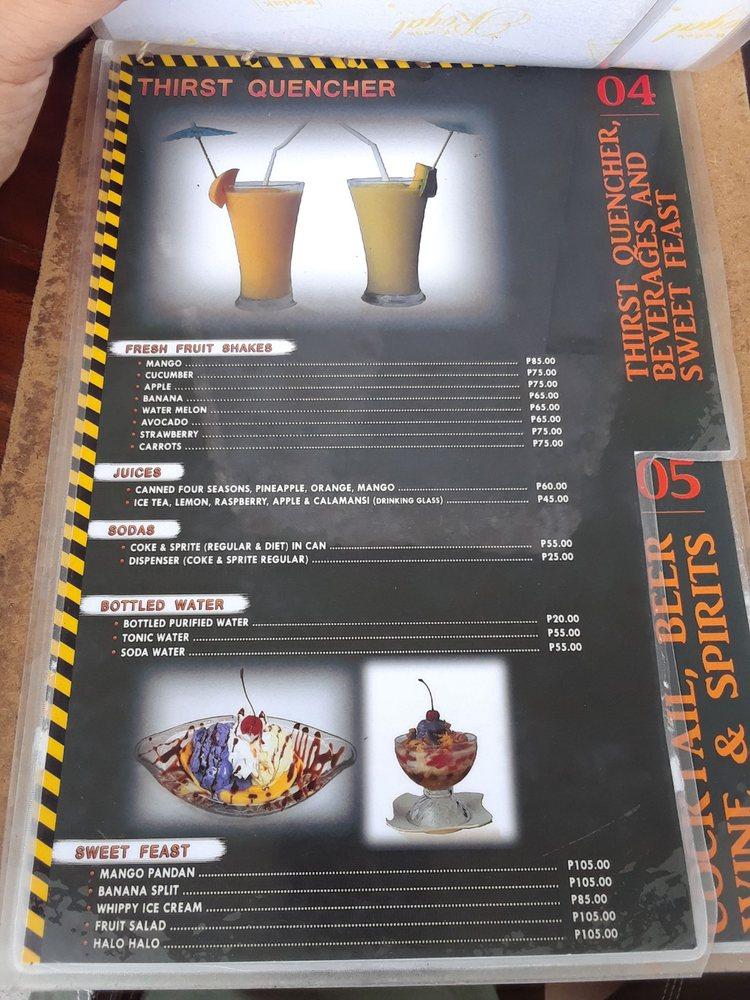 Carta de Fuel Fusion Kitchen Bar, Danao
