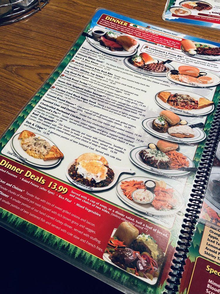 Menu at Lumberjack's Restaurant Yuba City, Yuba City