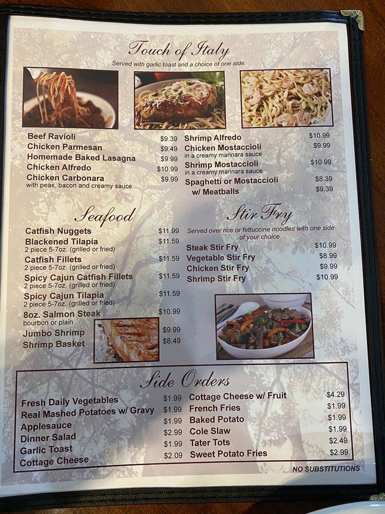 Menu at Hickory Grove Restaurant, Alton