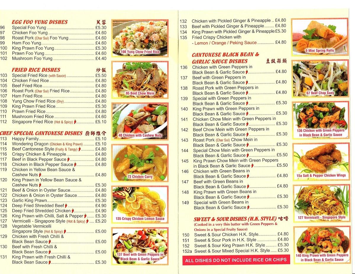 Menu at ChinaTown Takeaway fast food, Doncaster