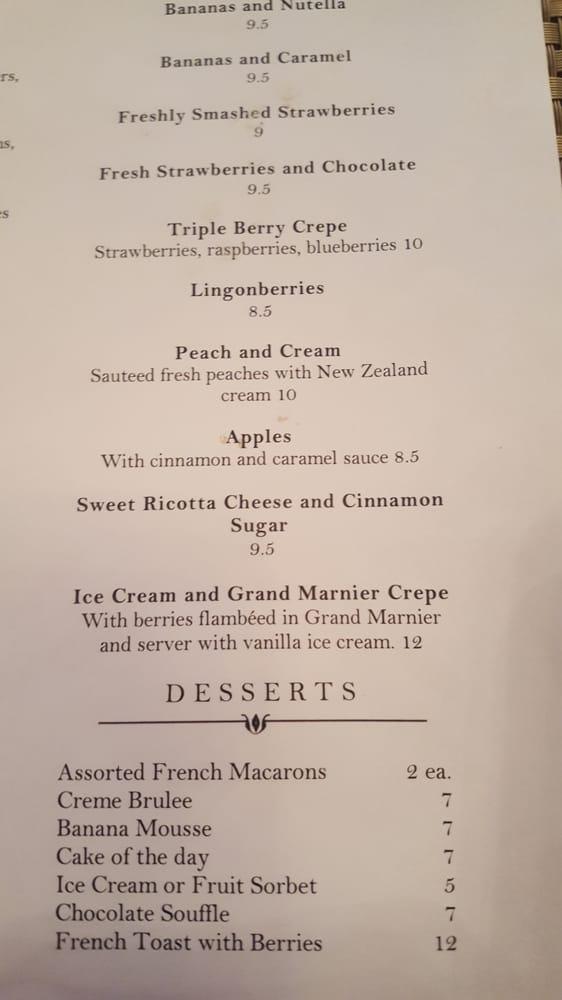 Menu at La Crepe Bistro restaurant, Homer Glen