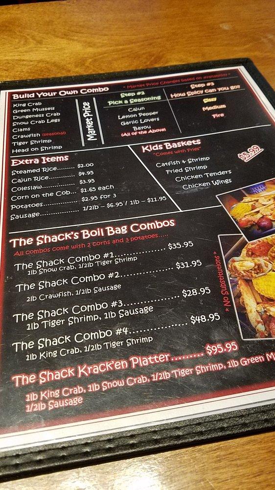 Menu at Louisiana Crab Shack pub & bar, 900 N Austin Ave