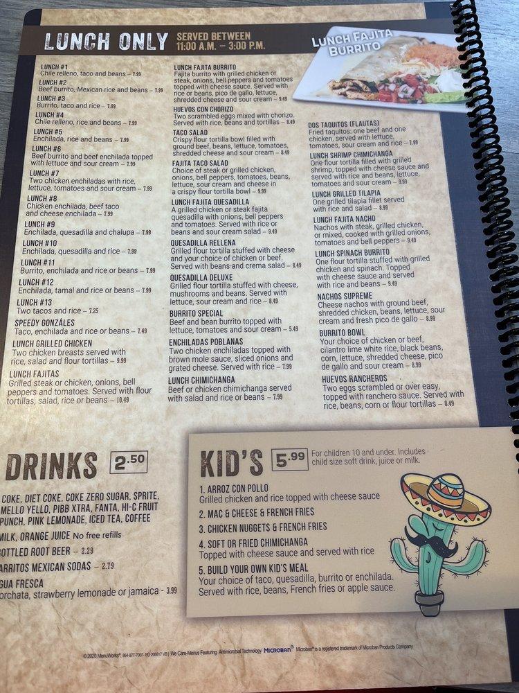 Menu at GRAN RODEO pub & bar, Suffolk