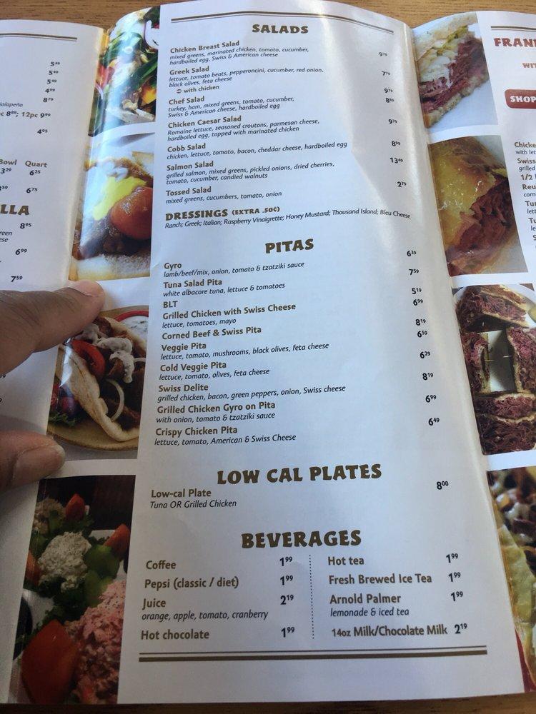 Menu at Frank's Deli & Grill restaurant, Detroit