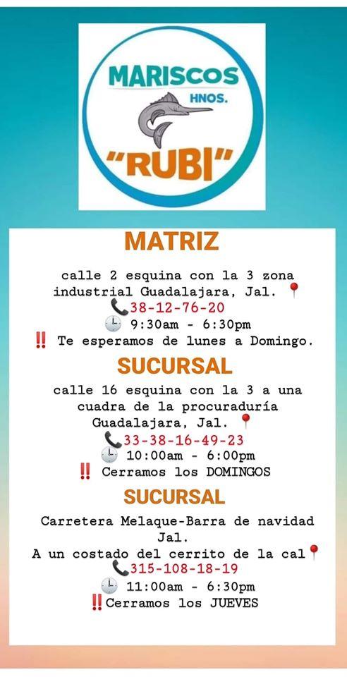 Mariscos Rubi restaurant, Guadalajara - Restaurant menu and reviews