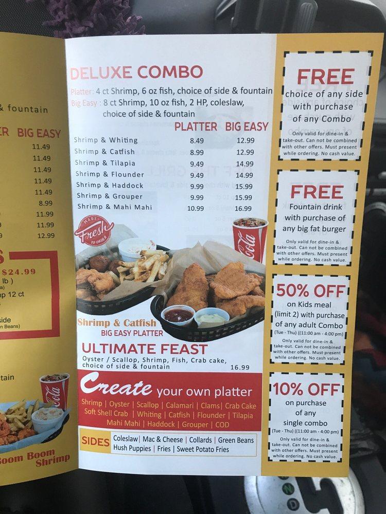 Menu at Seafood Kitchen Halal restaurant, Virginia Beach, 329 Kellam Rd