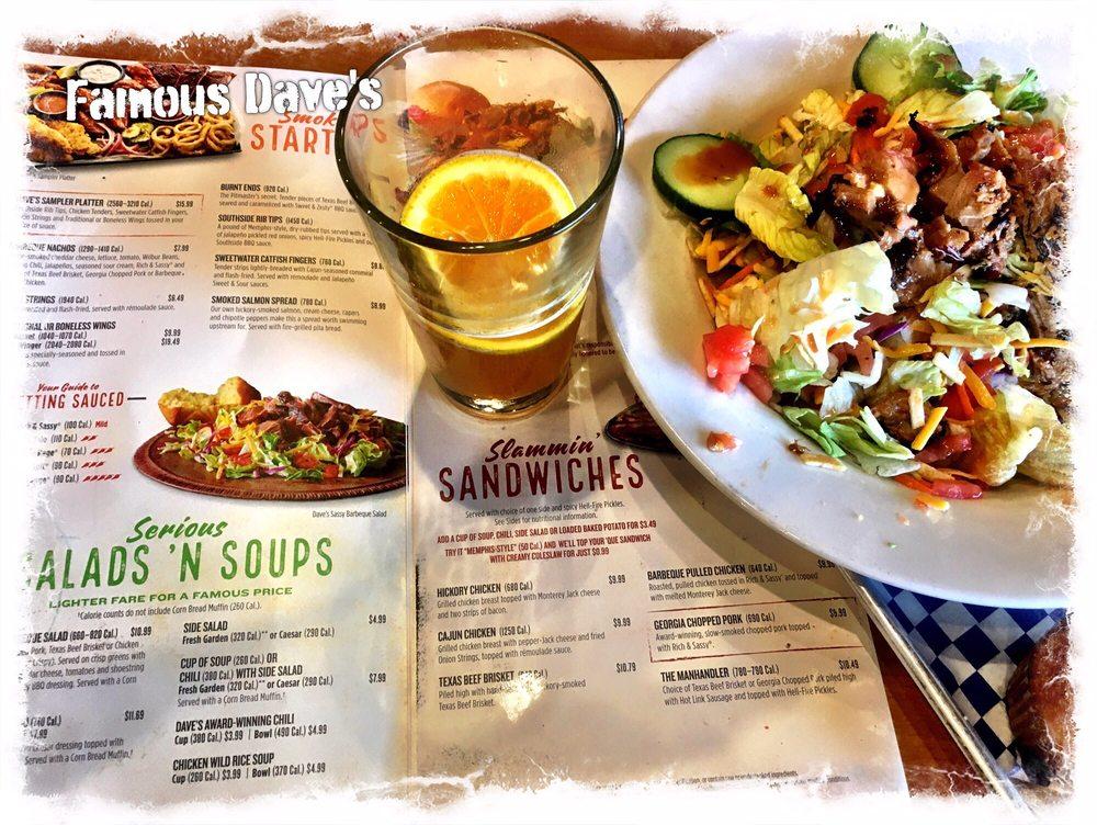 Menu at Famous Dave's Bar-B-Que, North Riverside, W 25th St