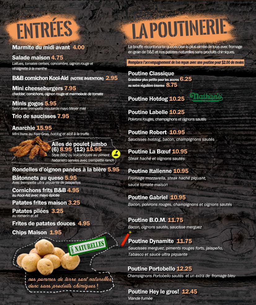 Menu Au La Belle Et La Boeuf - Laval Restaurant, Laval, 510 Prom. Du ...