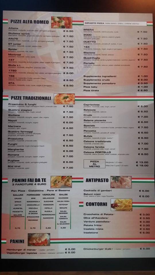Menu da Pizzeria Il Portello, Parma