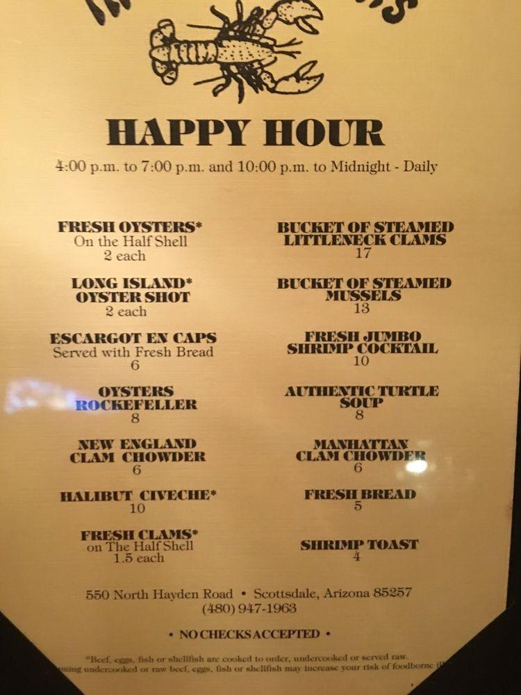 Menu at Salt Cellar Restaurant, Scottsdale, 550 N Hayden Rd