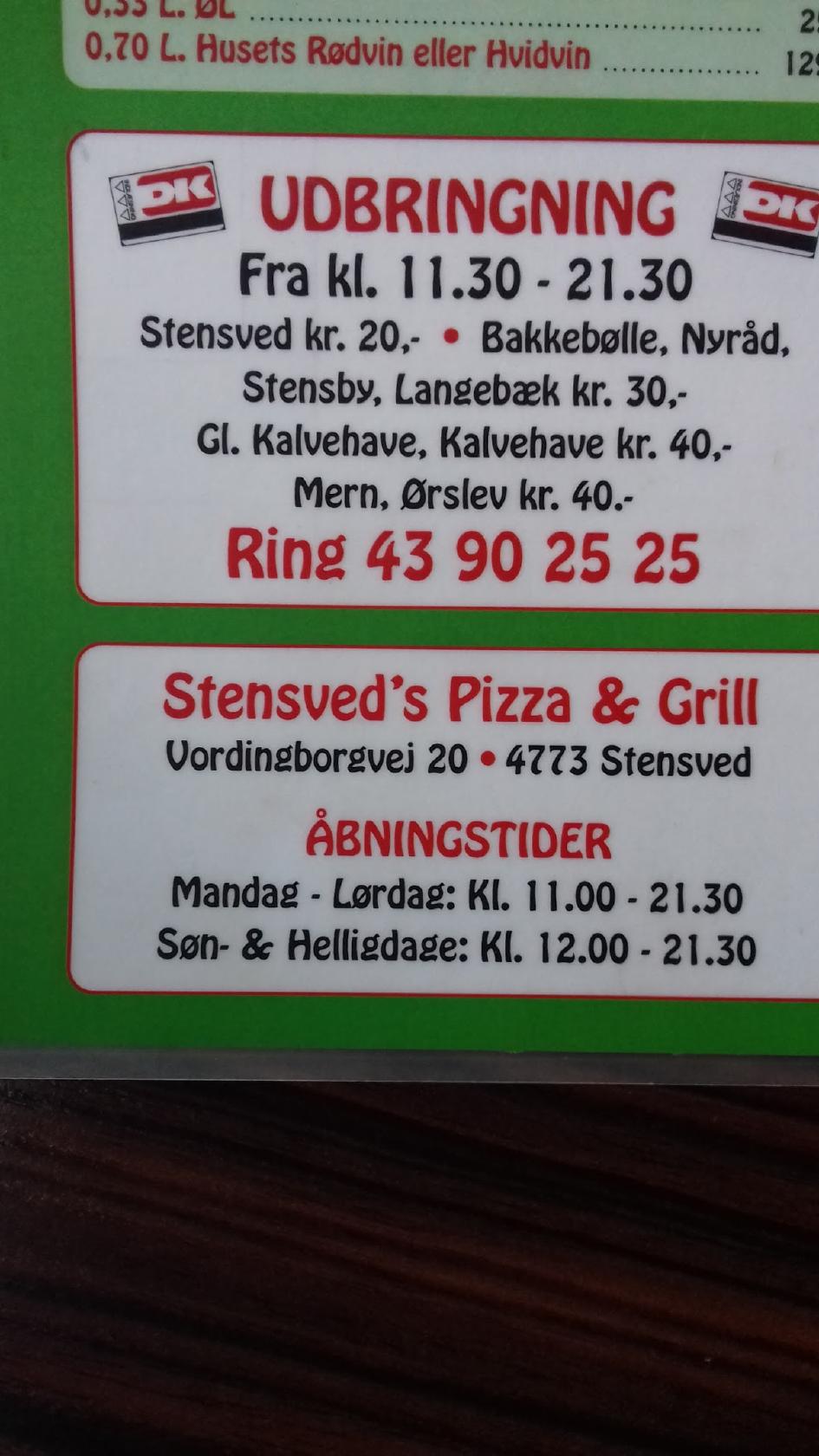 Stensved & Pizza restaurant, Stensved - Restaurant menu and reviews