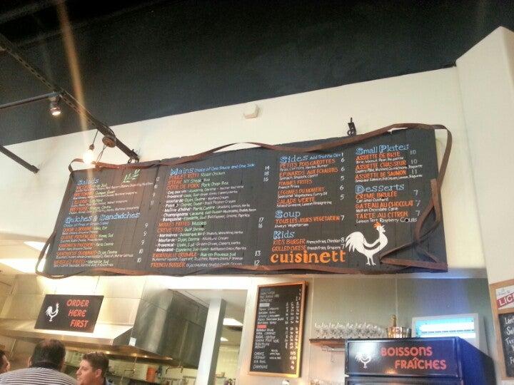 Menu at Bistro and Market restaurant, San Carlos
