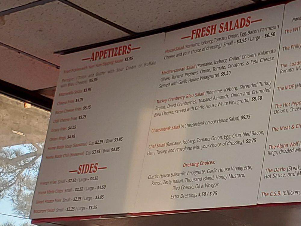 Menu at Cheesesteak Factory restaurant, Surfside Beach