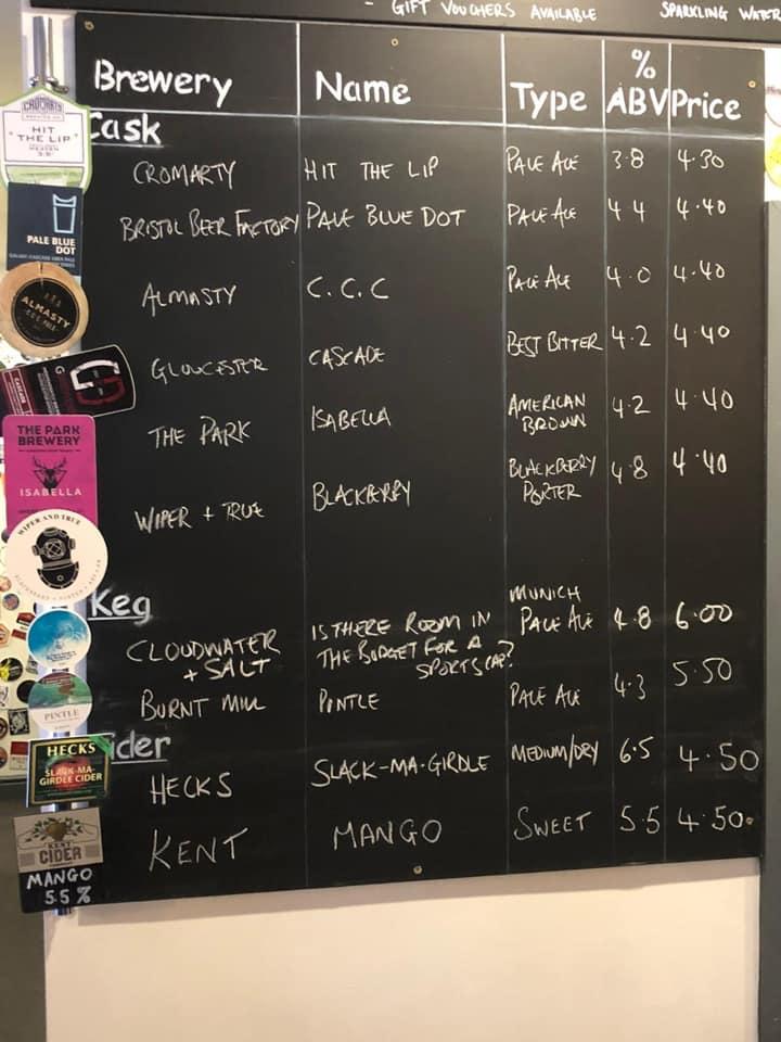 Menu at Hop and Vine pub & bar, Ruislip