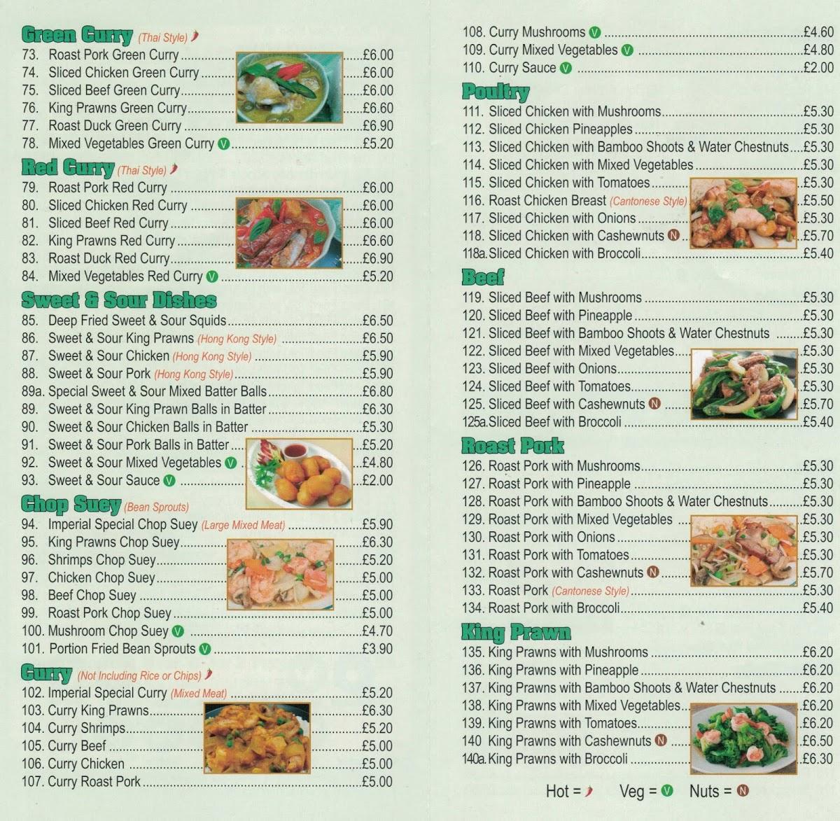 Menu at Imperial Dragon Chinese Take Away fast food, Dorchester