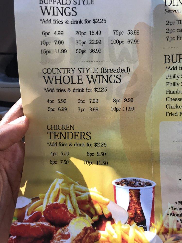 Menu at Wing Spot restaurant, Hamilton Township