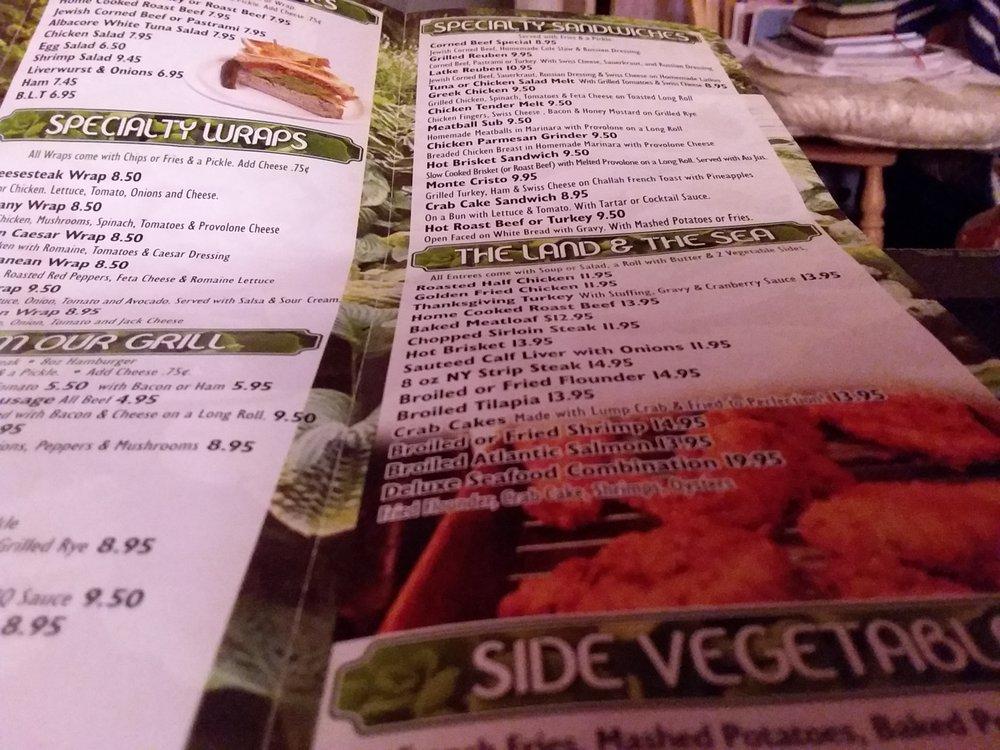 Menu at Green Leaf restaurant, Philadelphia