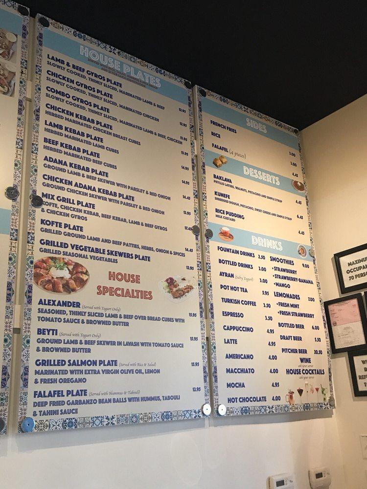 Menu at Pasha Mediterranean & Hookah Lounge pub & bar, Redwood City