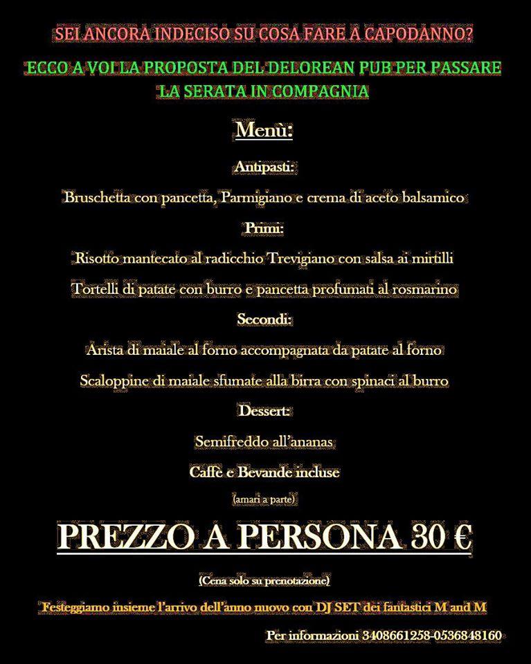 Menu di Delorean Food and Drink 