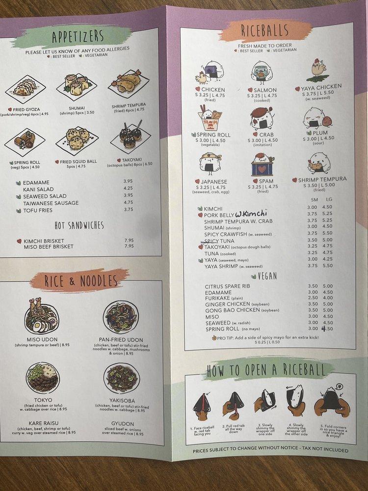 Menu At Yaya Tea DURHAM Restaurant, Durham