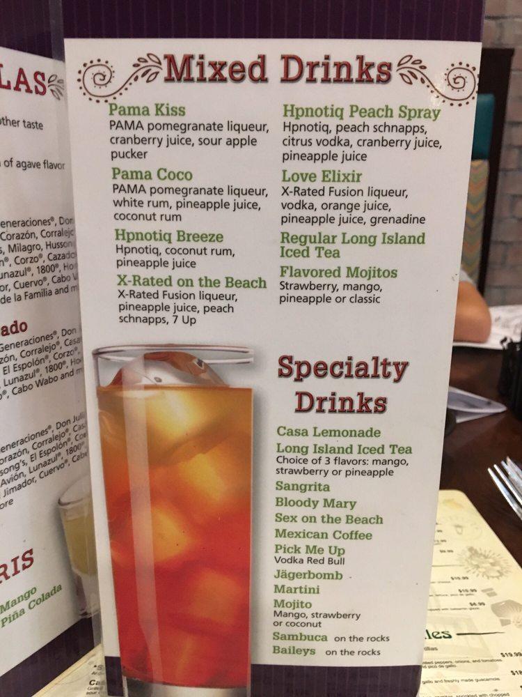 Menu at Casa Tequila Bar & Grill, Purcellville