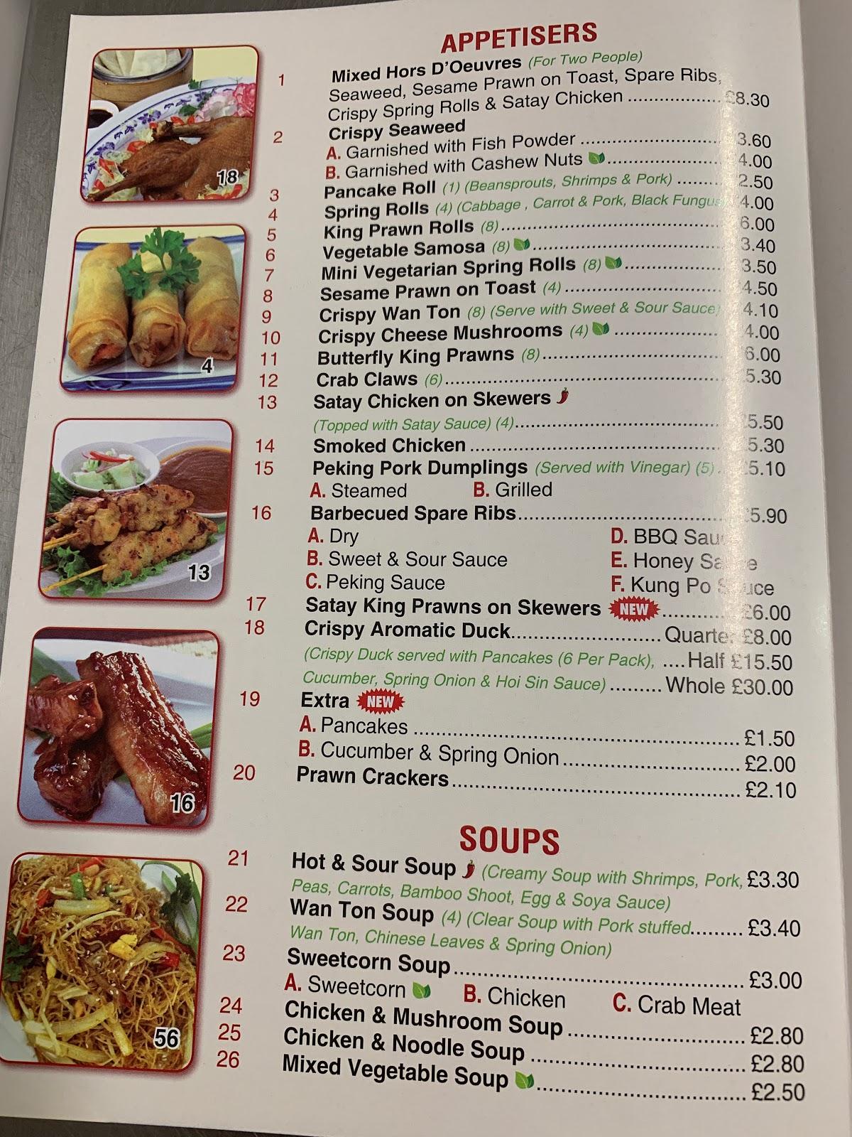 Menu at Royal Chef fast food West Byfleet