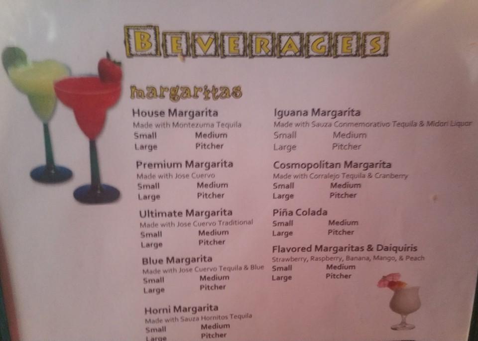 Menu at Monterrey's Mexican Restaurant, Newark