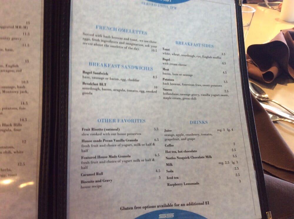 Menu at Tally's Silver Spoon pub & bar, Rapid City