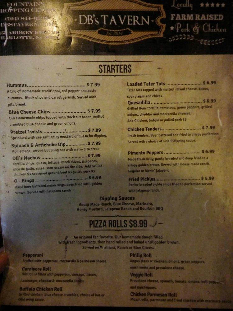 Menu At DB S Tavern Pub Bar Charlotte   R5e3 DBs Tavern Menu 2022 08 2 