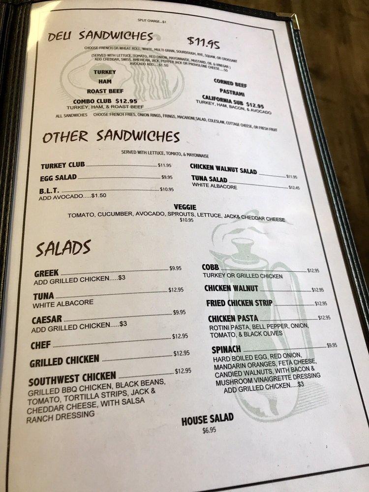Menu at Cafe and Deli, Santee, Carlton Hills Blvd