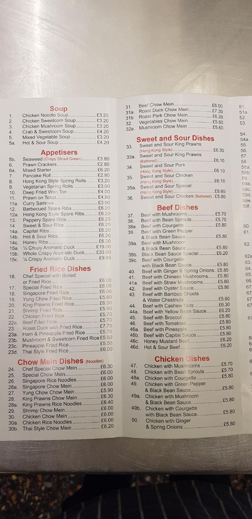 Menu at Good Fortune fast food, Braunton
