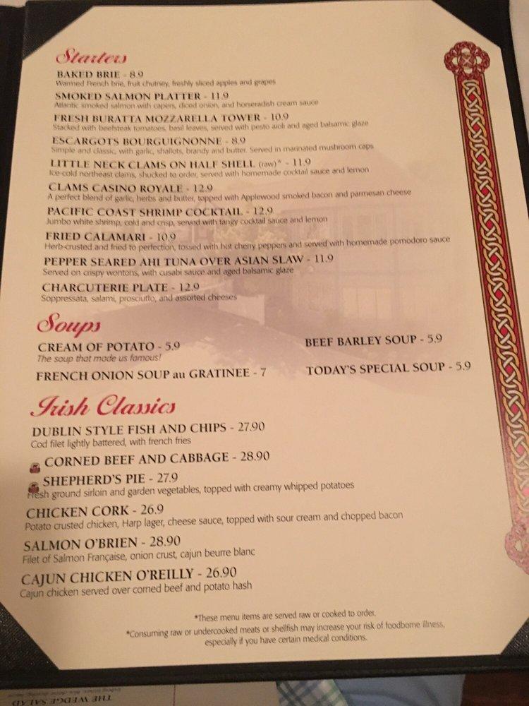 Menu at Irish Coffee Pub, East Islip