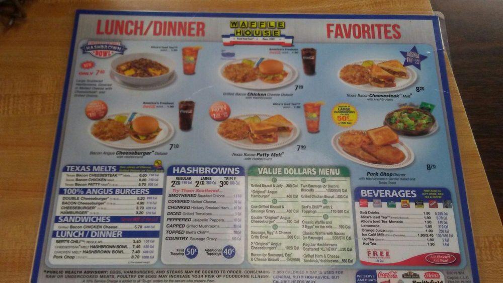 Menu at Waffle House restaurant, Moultrie, 1st Ave SE