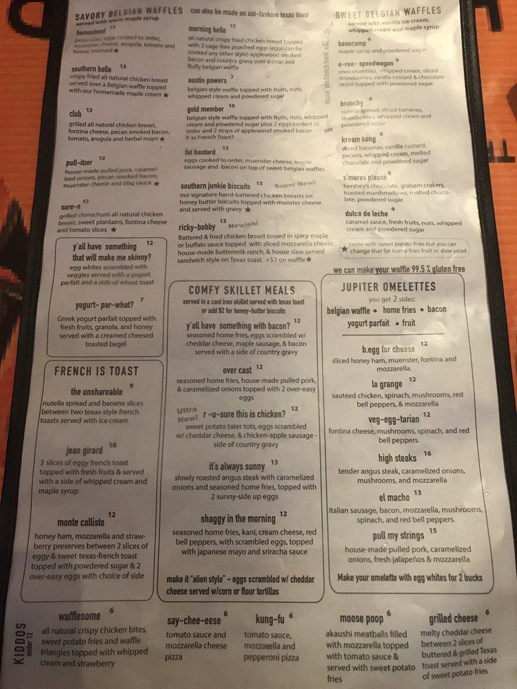 Menu at Jupiter pizzeria, Sugar Land