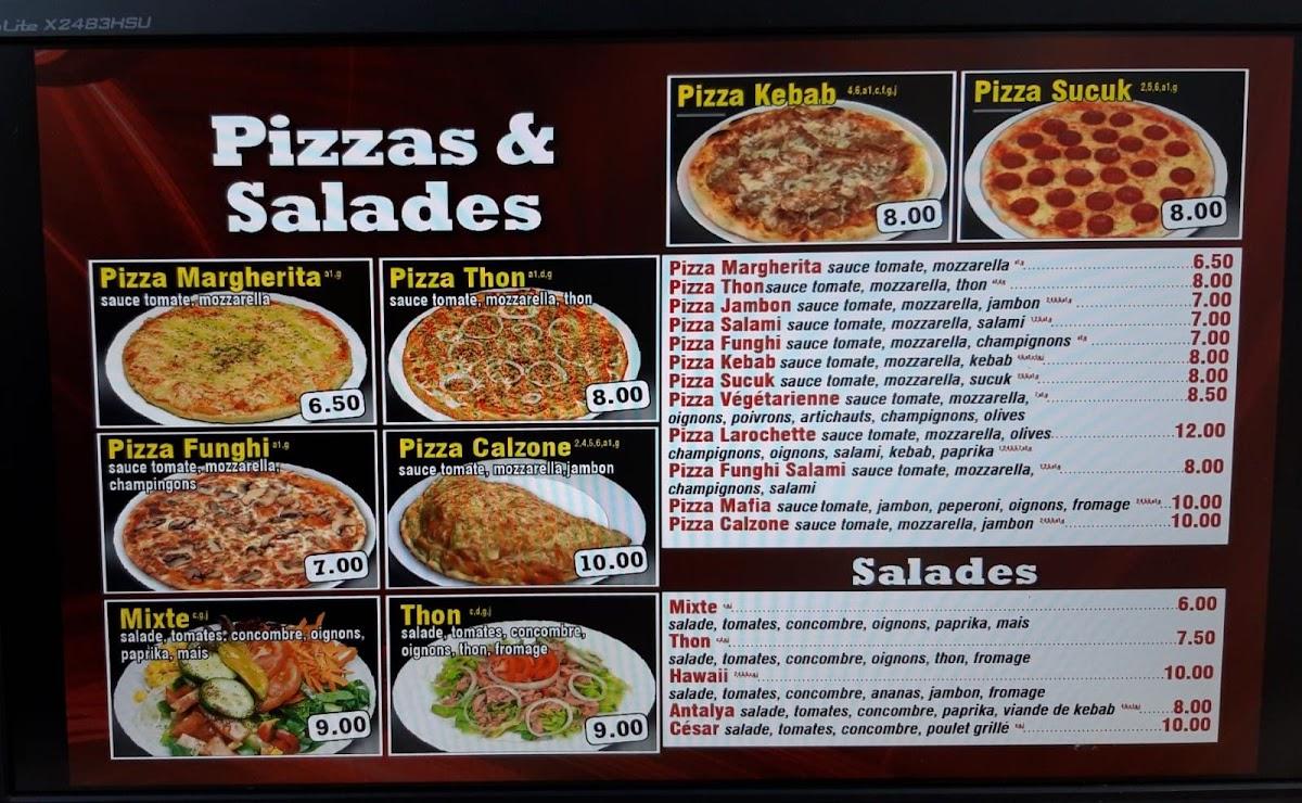 Speisekarte von Kebab pizza Larochette, Fels