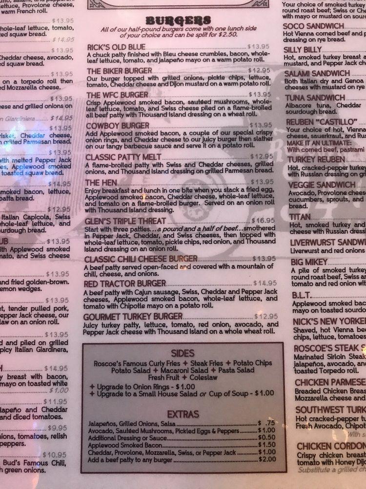 Menu At Roscoe's - Chino Hills Pub & Bar, Chino Hills