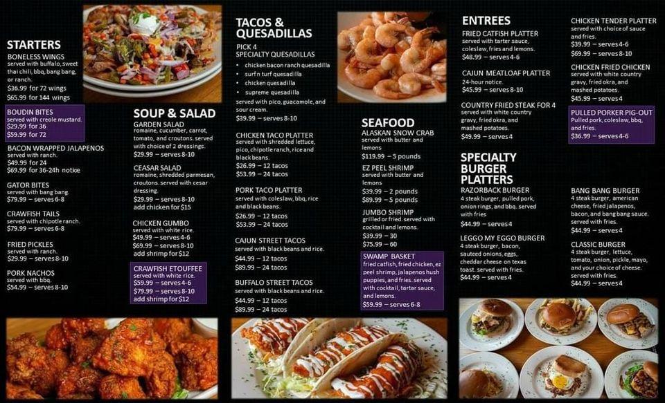 Menu At Purple Onion Restaurant Cabot S Pine St