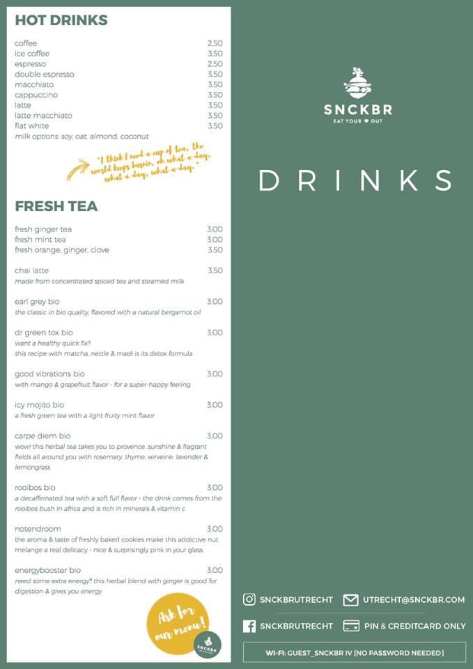 Menu de SNCKBR