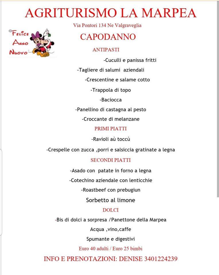 Menu di La Marpea 