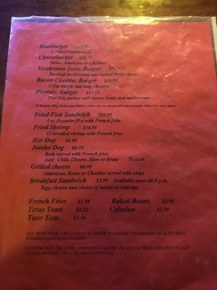 Menu at Jack's BBQ and Brewery, St. Augustine