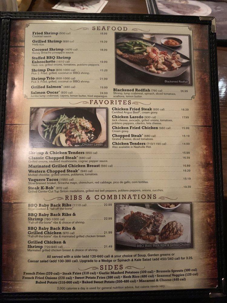 Menu at Saltgrass Steak House steakhouse, Waco